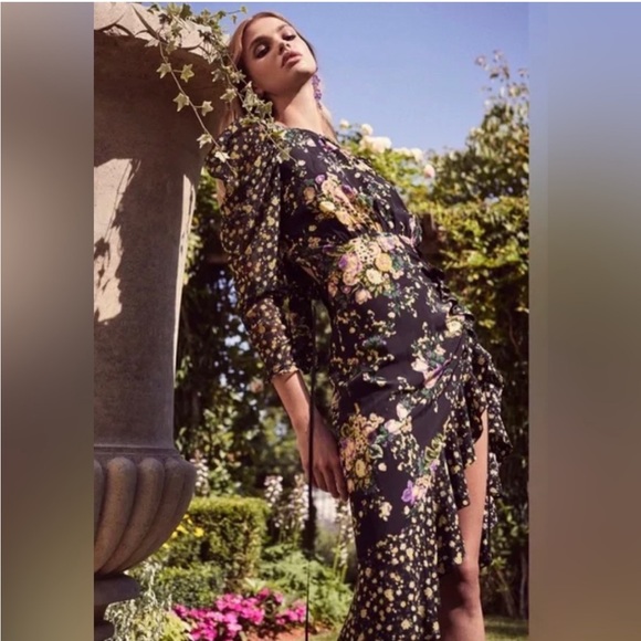 For Love & Lemons Ross Floral Midi Dress - Picture 3 of 9